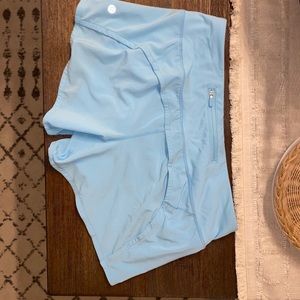 LULULEMON sky blue speed up shorts. Just like new